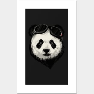 Thug Panda With Swim Goggles animal art Posters and Art